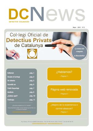 Publicación gratuita del Col·legi oficial de Detectius privats de Catalunya