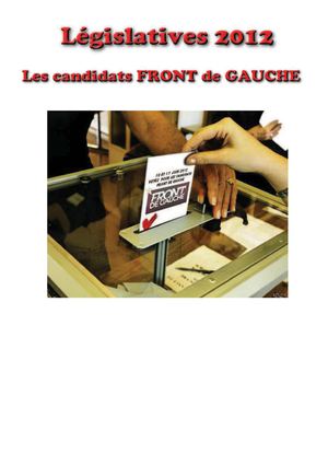 Liste des candidats Front de Gauche