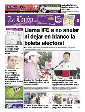 La Unión de Morelos 27 Mayo 2012