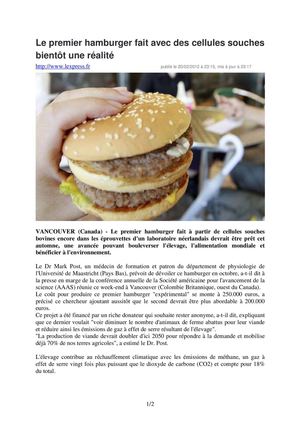Le premier (et dernier ?) hamburger à 250.000 euros