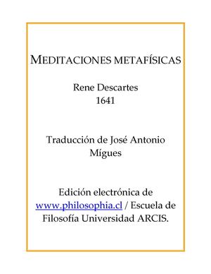 DESCARTES-MEDITACIONES METAFÍSICAS