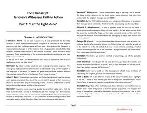 DVD-Transcript-Faith in Action Part 2 - Let the Light Shine