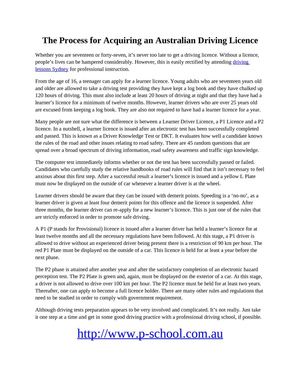 The Process for Acquiring an Australian Driving Licence