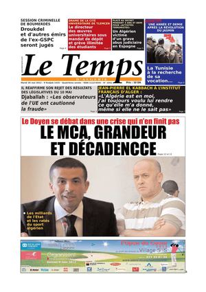 Le Temps d'Algérie Edition du Mardi 29 Mai 2012