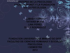 WUNDT Y LA HISTORIA DE LA PSICOLOGIA