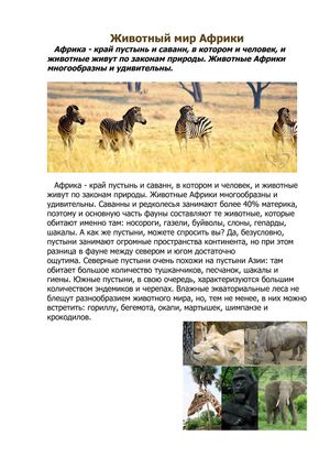 Животный мир Африки