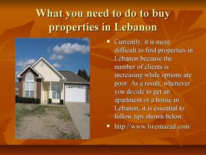 What you need to do to buy properties in Lebanon