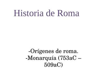 historia de roma