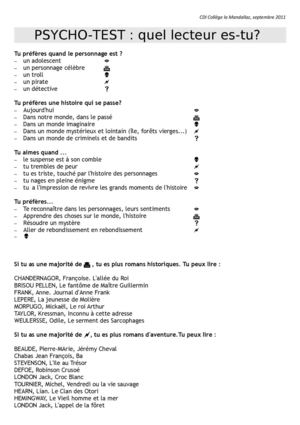 Psychotest : quel lecteur es-tu ?