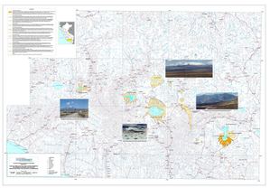 Mapa 13- Fenomenos de la Hares, Flujos de lava y flujos piroclásicos