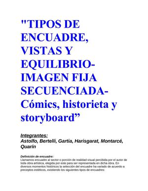 "TIPOS DE ENCUADRE, VISTAS Y EQUILIBRIO-IMAGEN FIJA SECUENCIADA-Comic, historieta y storyboard"