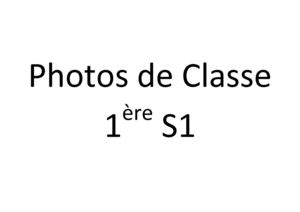 Photos de Classe 1S1