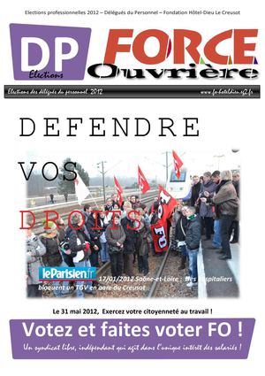 Elections professionnelles DP 31 mai 2012