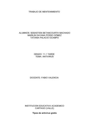 TRABAJO DE ANTIVIRUS