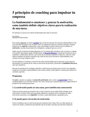 5 principios de coaching