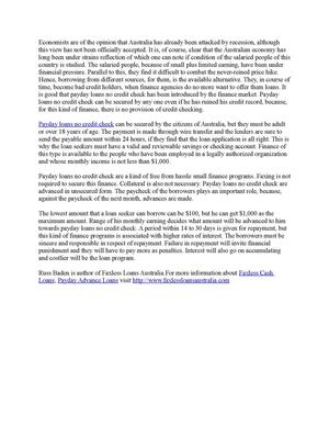 Payday Loans No Credit Check: Benefit of Faxless Finance