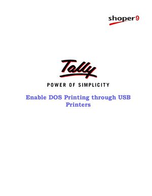 Enable DOS Printing through USB Printers | Tally AMC  |  College Management Software | Tally Shopper