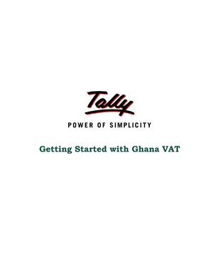 Getting Started with Ghana VAT | Tally Customization services | Tally.NET Services |  Excel to Tally