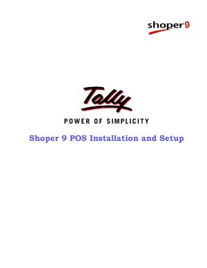 Shoper 9 POS Installation Guide | Tally Shopper | Tally Data Connectivity | Tally sales
