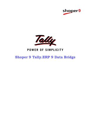 Shoper 9 TallyERP 9 Data Bridge | Tally Customisation | Tally Data Conversion | Tally Solutions
