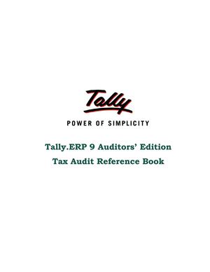 Tax Audit Reference Manual |  Tally Developer | Tally Intergation | Tally Downloads