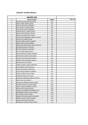 LISTAS BIMESTRALES 2° PERIODO JM