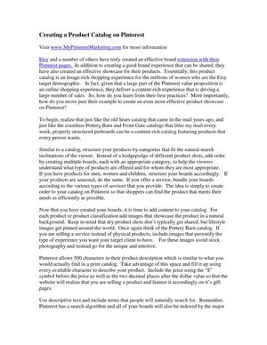 How to Create a Catalog ON Pinterest