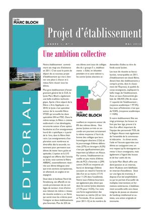 projet établissement Marc Bloch