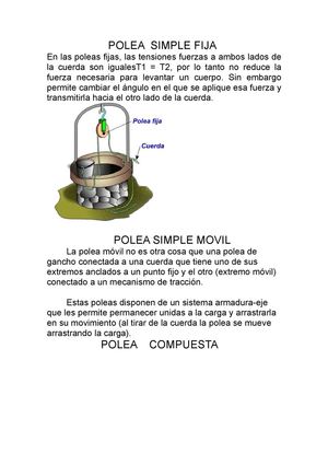 POLEA  SIMPLE FIJA