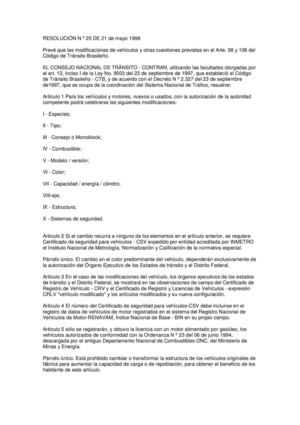 Resolucion 25 Brasil