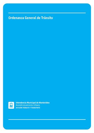 Ordenanza General de Transito Urbano de Uruguay