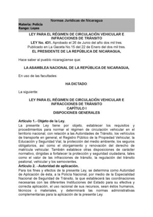Normas Jurídicas de Nicaragua