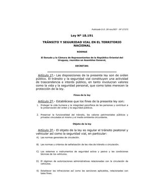Ley 18.191 Uruguay