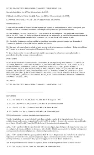 ley_transporte_terrestre el salvador