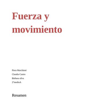 Fuerza y movimiento final