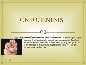 ONTOGENESIS