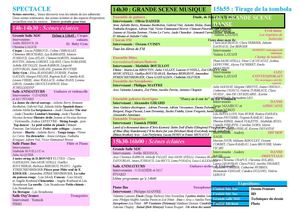 Programme spectacle