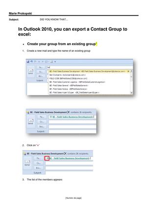 Calaméo - Export a contact group to Excel