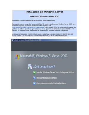 Instalación de Windows Server