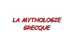 La mythologie grecque par les élèves de 6ème 4
