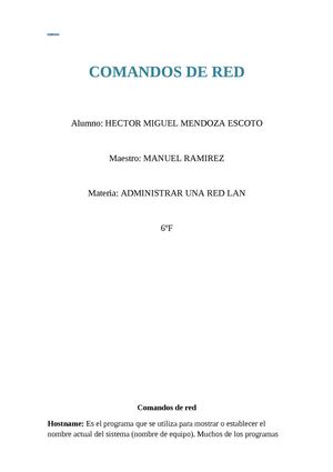 Comandos de red