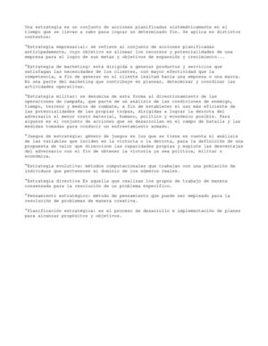 definicion de estrategia