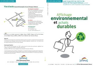 Affichage environnemental et achats durables