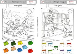Coloriages magiques - Les sports