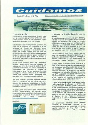 Boletín Cuidamos 2012. enero - junio