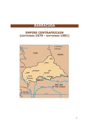 République Centrafricaine opération Barracuda 1979/81