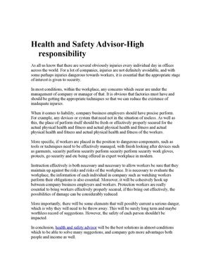 Calaméo - health and safety advisor