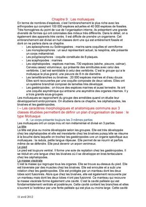 Chapitre 9 de Bio A (04 avril)