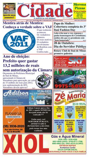 Jornal Cidade de Itaú de Minas - Edição nº 14 de 30/10/2011