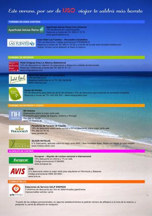 Promociones para afiliados/as de la USO